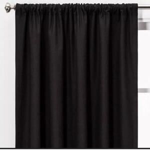 Project 62 Black Henna Blackout Rod Pocket 1 Curtain Panel 50" x 63" NEW